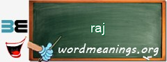 WordMeaning blackboard for raj